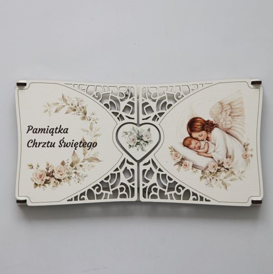 Kartka chrzcielna drewniana (KW-KND) B