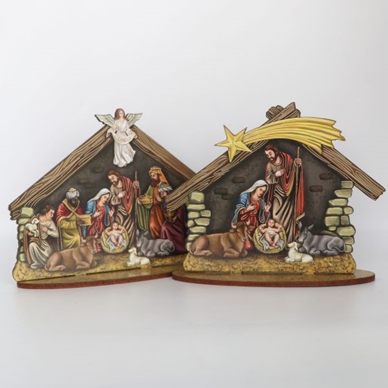 Plakietka stojąca - Szopka (R-15,5 x 12)