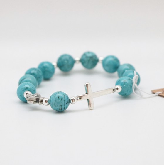Bransoletka (PR-różaniec) /howlit turkusowy