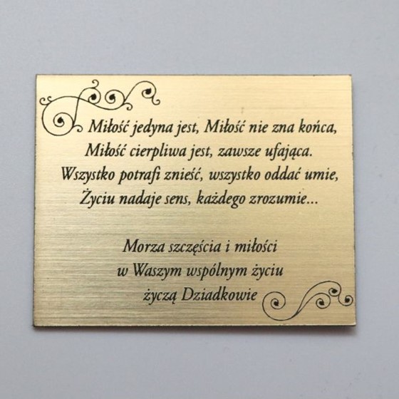 Plakietka ślubna - duża /Dziadkowie