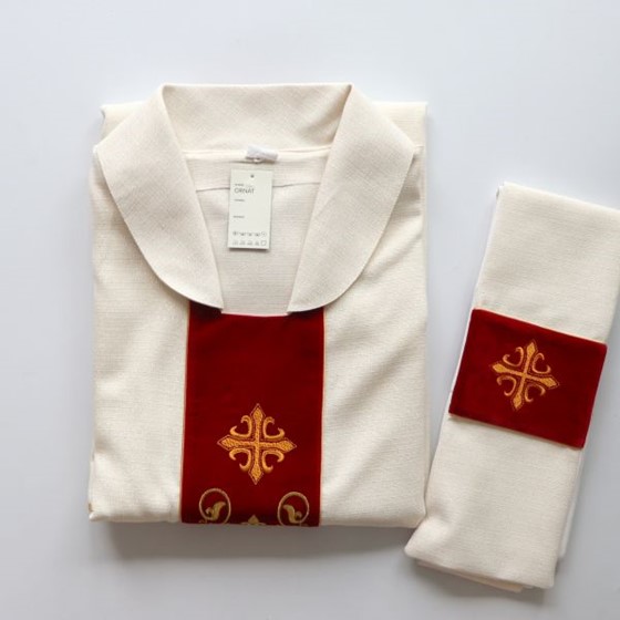 Ornat haftowany (K) Ornament - adamaszek