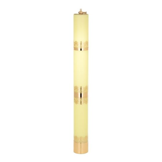Świeca olejowa - wys. 60cm, śr.63mm /Żółta
