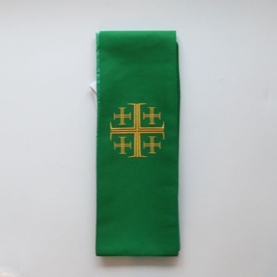 Stuła haftowana (K-176) zielona