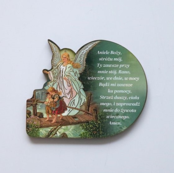 Plakietka z Aniołem Stróżem (R-nadruk)