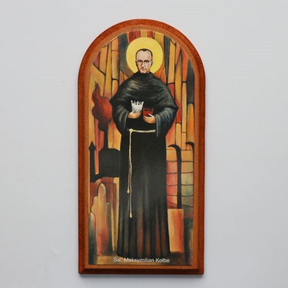 Św. Maksymilian Maria Kolbe (ST-04) 12x25cm
