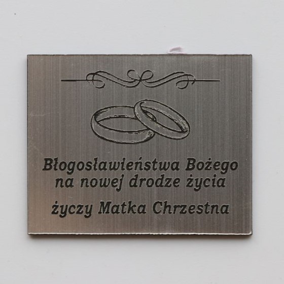 Plakietka ślubna /od Matki chrzestnej