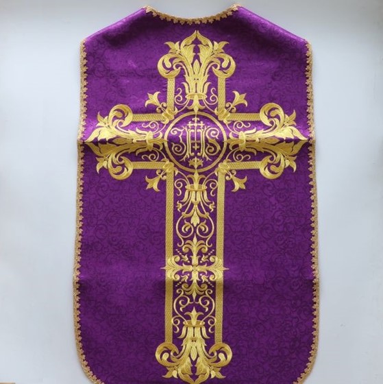 Ornat rzymski (S-10 IHS) fioletowy