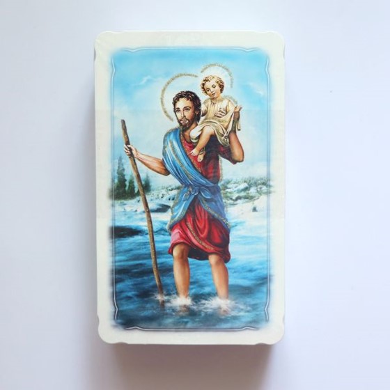 Święty Krzysztof - brokat (duży)