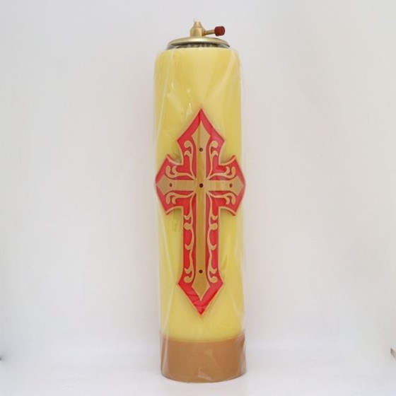Świeca olejowa - wys. 30cm, śr.80mm (WG-krzyż zd)