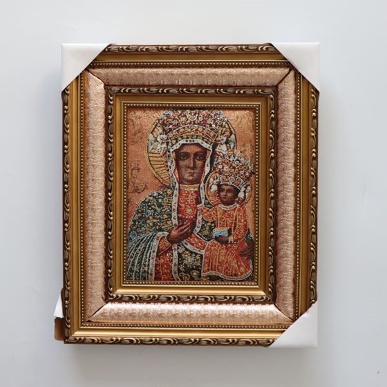 Obraz haftowany - Matka Boża Częstoch. (38x32cm) 1