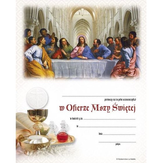 Obrazek komunijny - wzór 92 /S-2