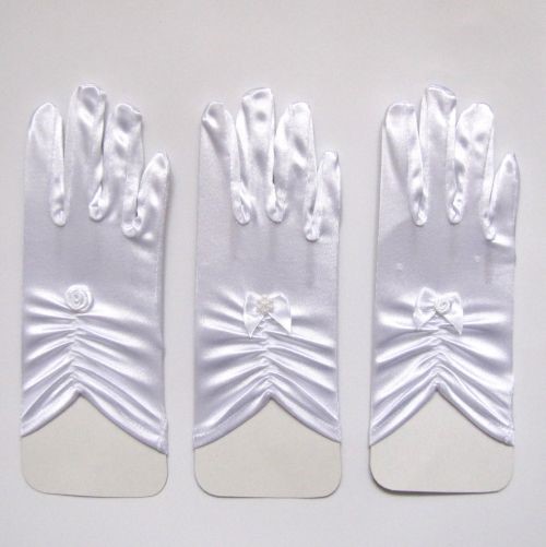 Rękawiczki dziewczęce z marszczeniem (K)