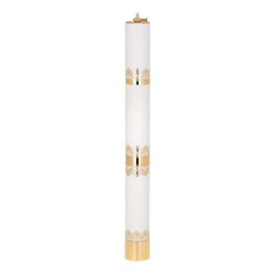 Świeca olejowa - wys. 60cm, śr.63mm /Biała