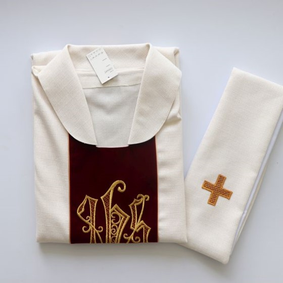 Ornat haftowany (K) Ornament - adamaszek *