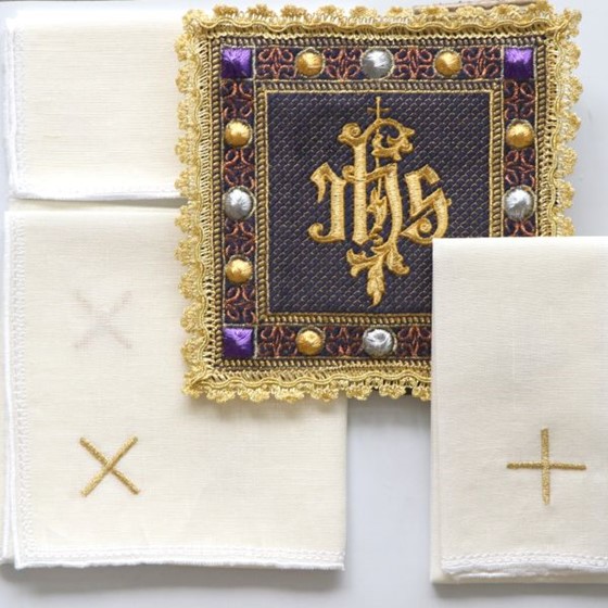 Bielizna haftowana (H-5067) fioletowa