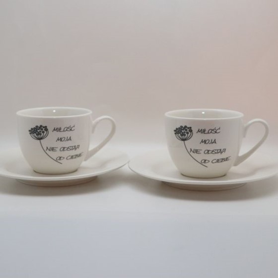 Filiżanka - Miłość moja nie odstąpi... /komplet