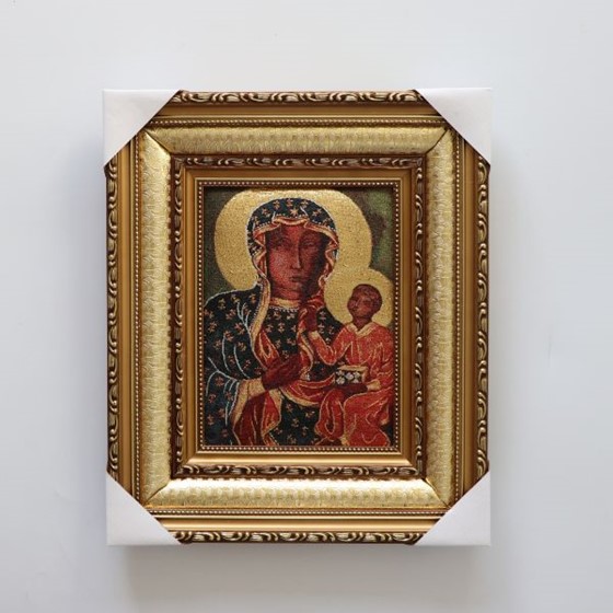 Obraz haftowany - Matka Boża Częstoch. (38x32cm) 2