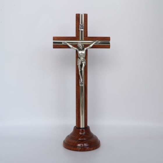 Krzyż drewniany z listwą - 21 cm (R) C