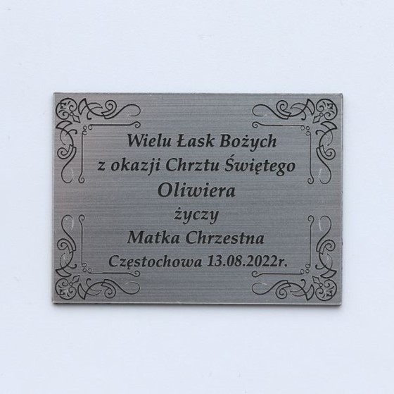 Plakietka grawerowana - 5,5 x 4 cm personalizowana