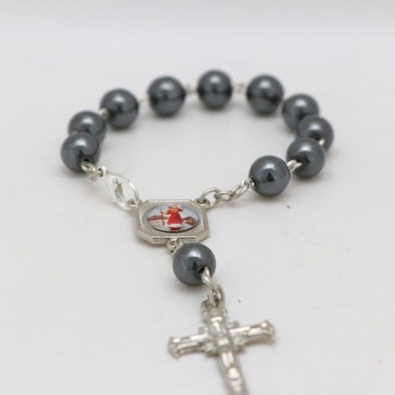 Różaniec (Rys-hematyt) dziesiątka