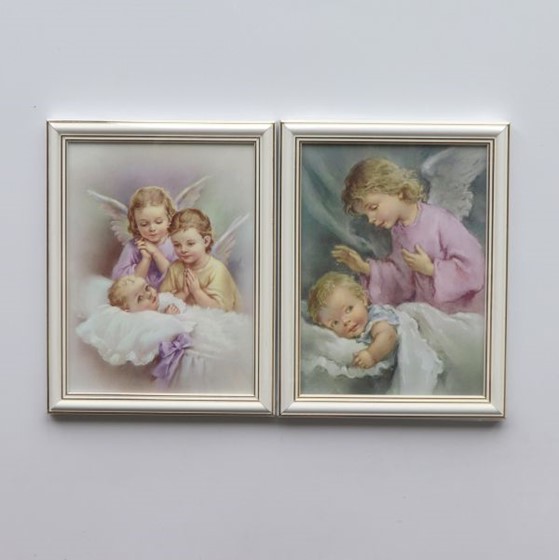Anioł Stróż z 1 dzieckiem /17,5x22,5cm (0800)