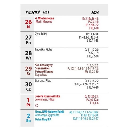 Terminarz: Kapliczka (Misj-kieszonkowy)