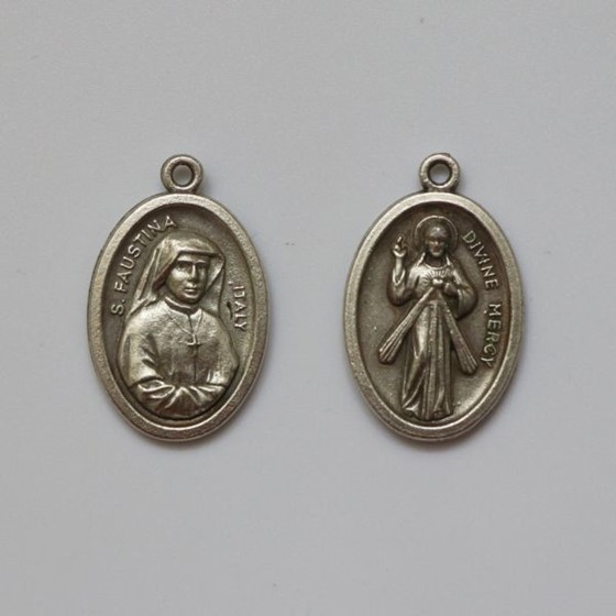 Medalik - Św. Faustyna / Jezus Miłosierny