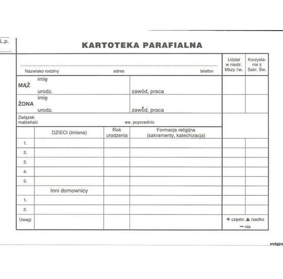 Kartoteka Parafialna