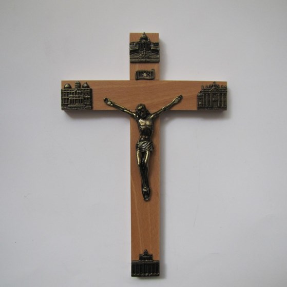Krzyż wiszący - 21x14cm /drewniany (ARK-Bazylika)