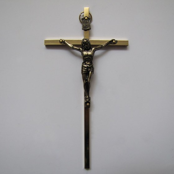 Krzyż wiszący - 12,5cm /złoty (ARK-Z)