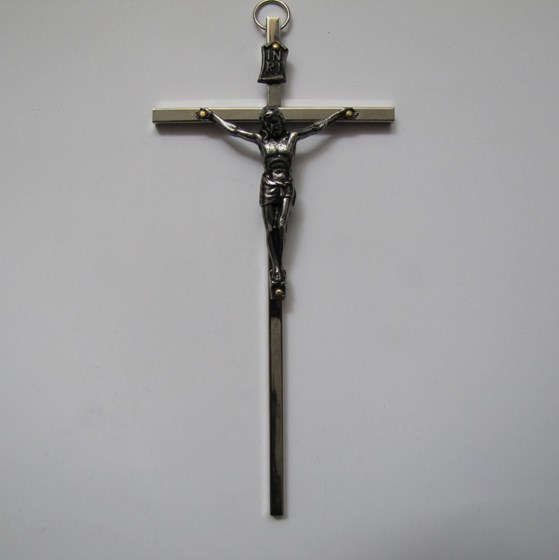 Krzyż wiszący - 13,5cm /srebrny (ARK-S)