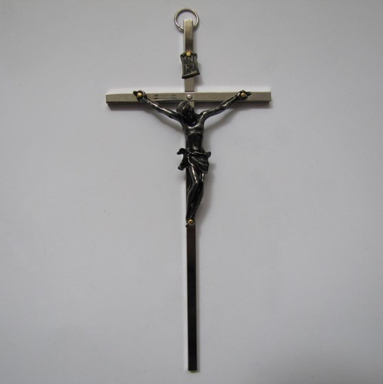 Krzyż wiszący - 15cm /srebrny (ARK-S)