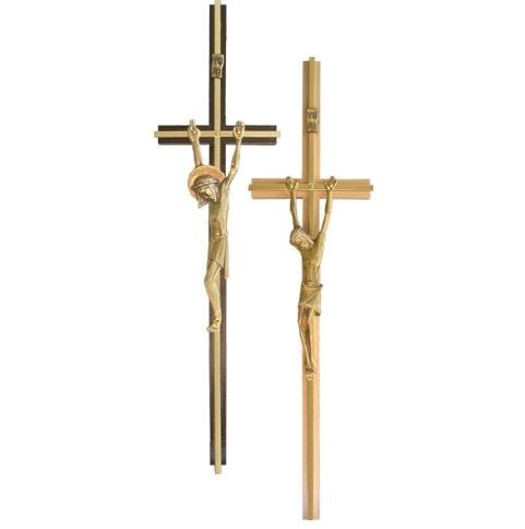 Krzyż wiszący - 32cm /drewniany-mos (ARK)