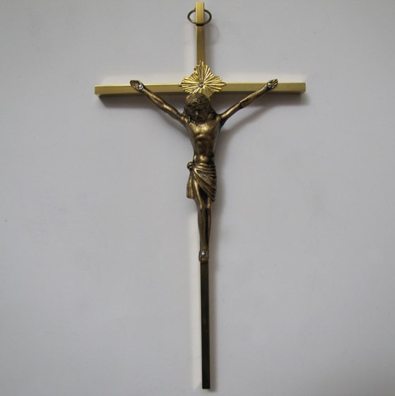 Krzyż wiszący - 18cm /złoty (JSL-Z)