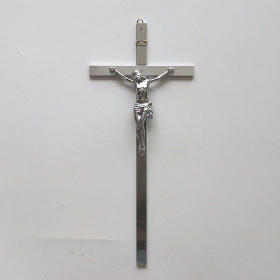 Krzyż wiszący - 35cm /srebrny (ARK)