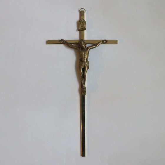 Krzyż wiszący - 30cm /złoty (JSL-I)