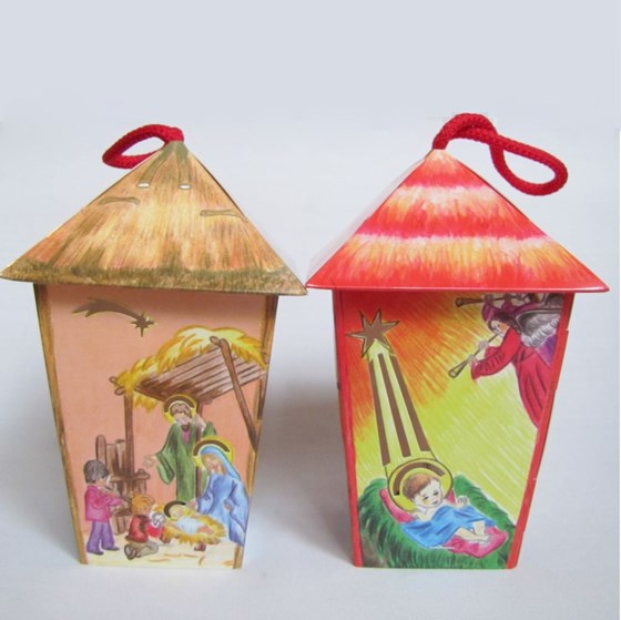 Lampion adwentowy - folia /baterie