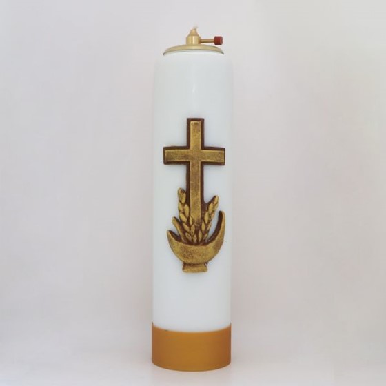 Świeca olejowa - wys. 30cm, śr.80mm (WG- krzyż)