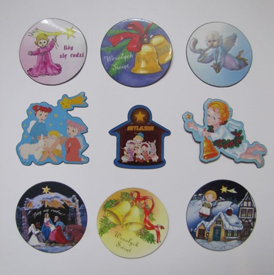 Magnes gumowy - kształty /Boże Narodzenie