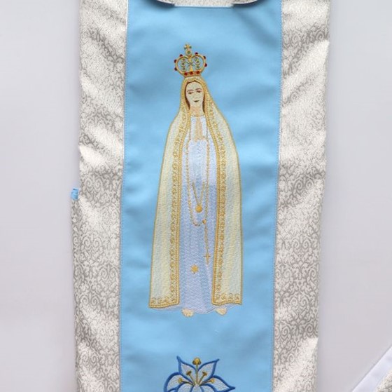 Ornat haftowany (K-785) MB Fatimska - złoty