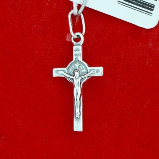 Krzyżyk srebrny - Św. Benedykt (135)
