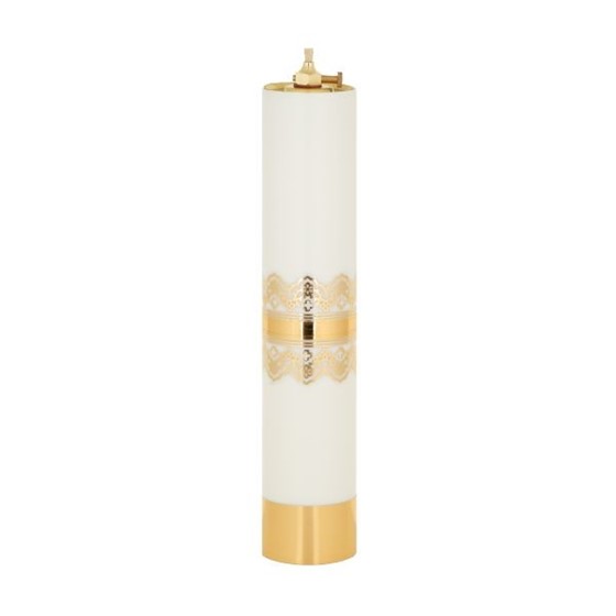 Świeca olejowa - wys. 31cm, śr.63mm /biała