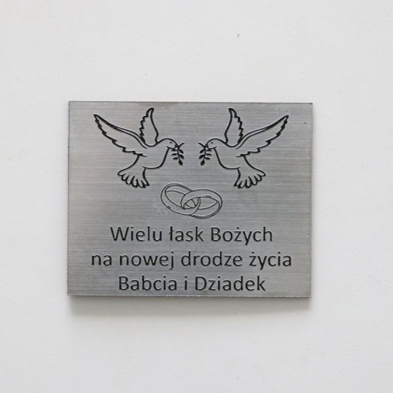 Plakietka ślubna /od Dziadków