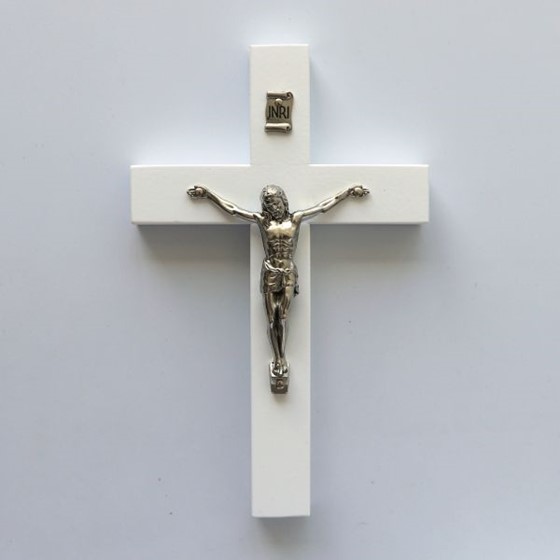 Krzyż wiszący - 20cm /biały (OB3)