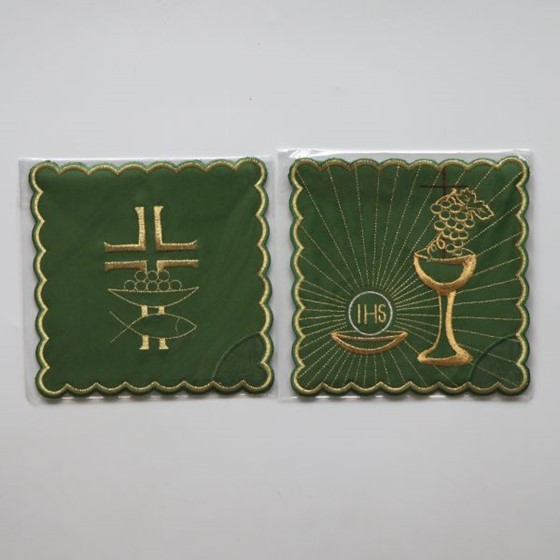 Palka haftowana - Eucharystyczna /zielona (H)