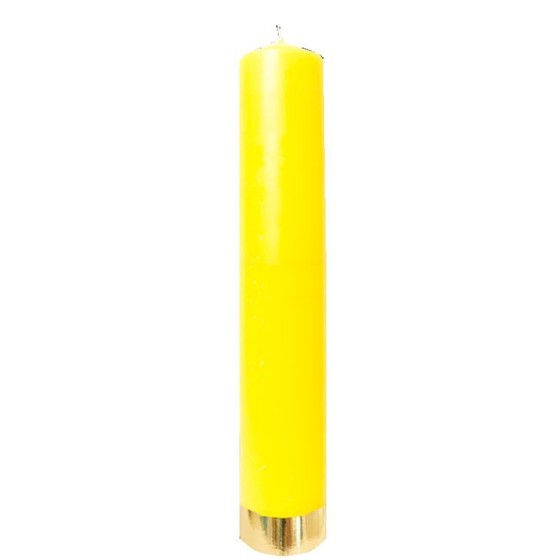 Świeca spalająca - wys. 28cm, śr.46mm /żółta