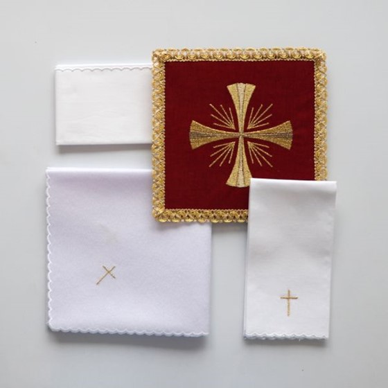 Bielizna haftowana (H-5054) czerwona