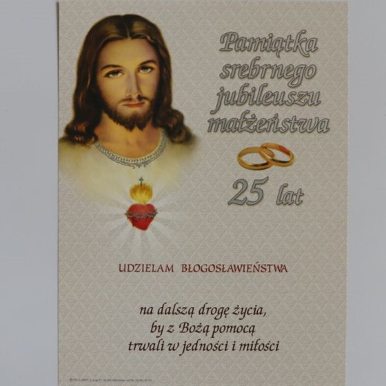 Pamiątka 25. rocznicy ślubu (K-Jezus)