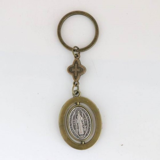 Brelok metalowy (ART-5057) Św. Benedykt