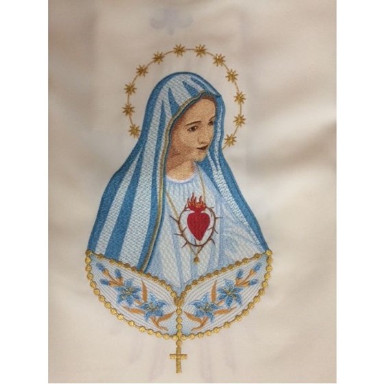 Ornat haftowany (K-792) Serce Matki Bożej - złoty